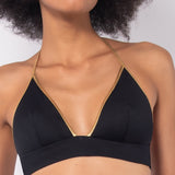 Triangolo bikini alto non imbottito - NERO - GD22