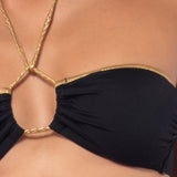 Bikini a fascia con coppe imbottite estraibili - NERO - GD30