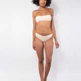 Fascia bikini con coppe imbottite estraibili e ferretto invisibile - ECRU' - GD32