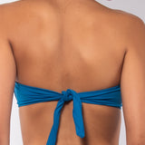 Bikini a fascia con coppe imbottite estraibili e ferretto invisibile - BLU - GD32