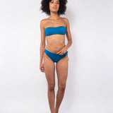 Bikini a fascia con coppe imbottite estraibili e ferretto invisibile - BLU - GD32