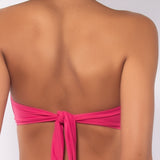 Fascia bikini con coppe imbottite estraibili e ferretto invisibile - PINK - GD32