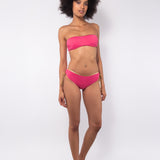 Fascia bikini con coppe imbottite estraibili e ferretto invisibile - PINK - GD32