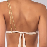 Bikini top monospalla con coppe imbottite estraibili - ECRU' - GD37