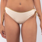 Slip bikini con coulisse - ECRU' - GD46