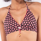 Bikini a triangolo alto non imbottito - NERO - GS22