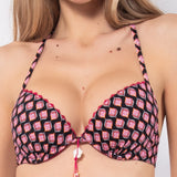 Bikini push-up con coppe imbottite, lunette estraibili e ferretto - NERO - GS266
