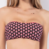 Bikini a fascia con coppe imbottite estraibili - NERO - GS30
