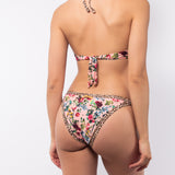 Bikini set push-up con coppe imbottite, ferretto e lunette estraibili e slip annodato regolabile - LO06