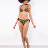 Bikini push-up con coppe imbottite, lunette estraibili e ferretto - NERO - TO26