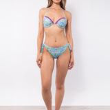 Push-up bikini con coppe imbottite, lunette estraibili e ferretto - AZZURRO - TO26
