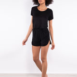 Shorts in microspugna - NERO - GD62