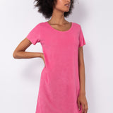 Abito corto in microspugna - PINK - GD80