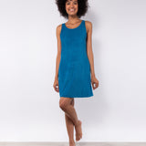 Abito corto in microspugna - BLU - GD81