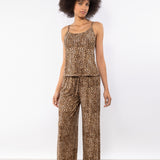 Top con spallina sottile stampa animalier - LO50