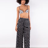 Pantalone lungo in cotone a pois - VARIANTE UNICA - MP60