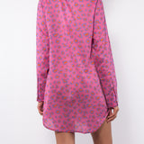 Camicia lunga animalier - FUXIA - MC53