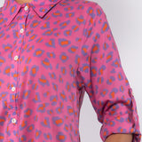Camicia lunga animalier - FUXIA - MC53