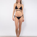 Triangolo bikini con coppe imbottite estraibili - NERO - CA20