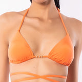 Triangolo bikini con coppe imbottite estraibili - ARANCIO - CA20