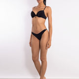 Push-up bikini con coppe imbottite, lunette estraibili e ferretto - NERO - CA26