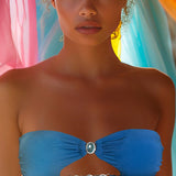 Top bikini con coppe imbottite estraibili - BLUETTE - CA39