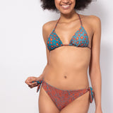 Bikini set triangolo con coppe imbottite estraibili e slip annodato - OTTANIO - MC00