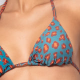 Bikini set triangolo con coppe imbottite estraibili e slip annodato - OTTANIO - MC00