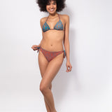 Bikini set triangolo con coppe imbottite estraibili e slip annodato - OTTANIO - MC00