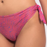 Bikini set push-up con coppe imbottite, lunette estraibili e ferretto e slip con fiocchi removibili - FUXIA - MC06