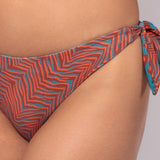 Bikini set fascia con coppe imbottite estraibili e slip annodato - FUXIA - MC10