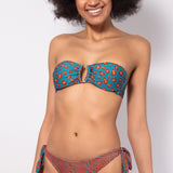 Bikini set a fascia con coppe imbottite estraibili e brasiliana annodata - OTTANIO - MC11