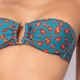 Bikini set a fascia con coppe imbottite estraibili e brasiliana annodata - OTTANIO - MC11