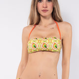 Bikini a fascia con coppe imbottite estraibili - ARANCIO - PT30