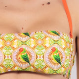Bikini a fascia con coppe imbottite estraibili - ARANCIO - PT30
