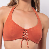 Bikini triangolo non imbottito con ferretto invisibile - CARAMELLO - DN01