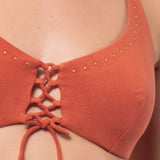 Bikini triangolo non imbottito con ferretto invisibile - CARAMELLO - DN01