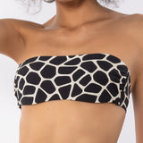 Fascia bikini con ferretto invisibile e spallina removibile - NERO - SV08