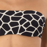 Fascia bikini con ferretto invisibile e spallina removibile - NERO - SV08