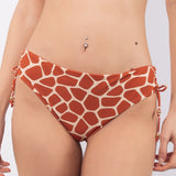 Slip bikini con coulisse - CARAMELLO - SV14