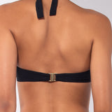 Triangolo bikini non imbottito con ferretto invisibile - NERO - UO01