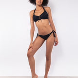 Triangolo bikini non imbottito con ferretto invisibile - NERO - UO01