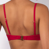 Bikini top con coppe imbottite e ferretto - ROSSO - UO02