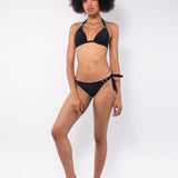 Triangolo bikini alto regolabile non imbottito - NERO - UO06