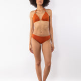 Bikini a triangolo alto regolabile non imbottito - CARAMELLO - UO06