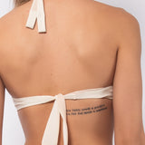 Bikini a triangolo alto regolabile non imbottito - BURRO - UO06