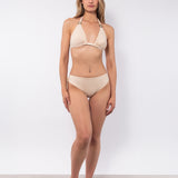 Bikini a triangolo alto regolabile non imbottito - BURRO - UO06
