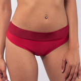 Slip bikini a vita alta - ROSSO - UO11