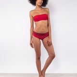 Slip bikini a vita alta - ROSSO - UO11