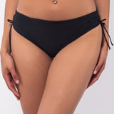 Slip bikini con coulisse - NERO - UO14